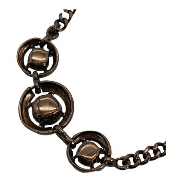 Givenchy Women's Three Crystals Copper Color Chain Bracelet - Picture 11 of 11